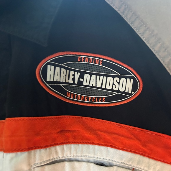 Harley-Davidson Men's Black, Gray, and Red Casual Shirt - Picture 2 of 5